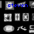 Pixelated of grayscale and blue text icons with repeated shapes on black background, including 'steven' and 'sora= 4eva!' in blue