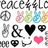 Pixelated static image of multiple small icons including text characters, symbols, and colored shapes arranged in a grid layout.