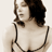 Static 48x48 pixel icon of a person with dark hair wearing a strapless top, rendered in low-resolution grayscale tones with visible dithering and pixelation.