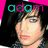 Pixelated image of a person with dark hair and blue eyes, overlaid with text reading "adam" and "me and the boys will be playing all night" in red and white.