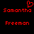 Red pixelated text and a heart symbol on black background, with identical left and right sections.
