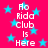 A static image with a bright pink background and scattered light blue stars, displaying repeated text 'Ao Rida Club is Here' in white pixelated font.