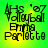Green and yellow pixelated icon with 'HS '07 Volleyball Emma Perlette' text, showing subtle animation changes in text and background brightness.