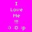 Pixelated text and emoticons on a pink background with two color variations of the same design.