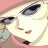 A 48x48 pixel animated contact sheet showing two frames of an anime-style character with a pink headband and black eyes on the left, paired with text reading "Anime IM" and "COM" on a black background to the right.