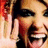 A four- shows a person with long blonde hair in various poses: hands near face, smiling, and looking down