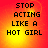 Four identical display pixelated text on a gradient background transitioning from red to yellow