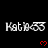Pixelated text "Katie" with a heart symbol appears in multiple on black background, red hearts visible below each instance