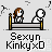Pixel art animation of two figures on a bed, one with brown hair holding a white object while the other figure's head changes expression from neutral to smiling.