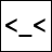 A 48x48 pixel animated contact sheet showing two frames of a minimalist black-and-white smiley face icon with text elements on the right side.