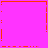 A static image with a bright pink background and orange geometric lines forming a -like pattern with scattered dots