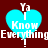 Four identical pixelated heart-shaped icons with cyan fill and white text, arranged in a on dark red background