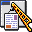 pixelated icons showing a ladder and document interface with changing elements across frames