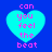 Four cyan hearts on a blue background with pink text reading 'can you feel the beat' inside each heart.