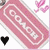 Four quadrant with distinct brand logos: pink Coach tag, seagull on gradient, white eagle on blue, and Chanel logo with black dots