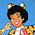 Pixelated cartoon character with animal ears and tiger-print jacket next to green text reading "Original Icons .com" on blue background.