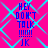 A static digital image with bright pink background and cyan geometric patterns, displaying blue text reading "HEY DON'T TALK !!!! JK" in four identical vertical