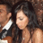 A woman with long dark hair and a man in formal attire appear in two side-by-side , the right showing slight movement