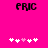 Bright pink background with black text 'FRIC' at top and five white plus signs below, one of which is light pink.