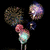 Animated icon shows two champagne flutes with golden liquid, a 'Happy New Year' banner, and floating fireworks against a black background.
