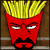 A 2x2 contact sheet of four pixel-art animated frames featuring anthropomorphic fast-food items with distinct facial expressions and a text panel, all rendered in low-resolution retro style.