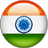 Static circular icon depicting the Indian national flag with orange, white, and green horizontal stripes and a blue Ashoka Chakra in the center.