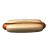 Animated sequence of a hot dog icon with changing bun and sausage positions across three