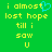Green background with yellow pixelated text reading 'i almost lost hope till i saw u' and a blue heart symbol replacing the letter 'o' in 'almost'.