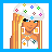 Animated contact sheet of a pixel art buddy icon featuring a character with long blonde hair and a decorated headpiece, alongside multiple text-only frames displaying the name "Megan" with heart symbols.