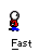 Pixel art animation of a character in red shirt and blue pants interacting with a brick wall, showing movement and effects like sparks.