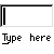 A static digital image displays a of text-based icons with pixelated lettering, each containing distinct phrases like 'F', 'FU', 'FUC', 'FUCK', 'JCK Y', 'JK YO', and ': YOU!' above repeated 'Type here' labels