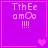 Four identical purple square with pixelated text and symbols, each containing 'TthEe amOo !!!!' and varying heart symbols