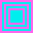 Four cyan and pink square frames arranged in a , each containing nested squares with alternating cyan and pink borders