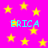A static image with a bright pink background filled with yellow stars and the name "ERICA" in cyan text repeated four times.