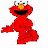 Red cartoon character with yellow nose and black eyes stands left of pixelated text reading 'Do Ya Chain Hang low?..'