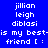 Blue background with white pixelated text listing names and 'is my best-friend [:', featuring three of repeated entries