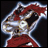 Pixelated anime-style character with red hair and white armor, side profile against dark background, with 'AnimeIM' and 'COM' text on right.