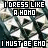 Animated icon with repeating text "I DRESS LIKE A HOMO" and "MUST BE END" over a black-and-white patterned background, featuring color changes in the 'H' of 'HOMO'.