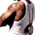 A 4-frame contact sheet of a pixelated animated icon showing a man in various poses with tattoos, wearing a white tank top and headwrap.