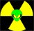 A pixelated buddy icon featuring a yellow radiation symbol with green accents on the left and green text reading "Original Icons .com" on a dark green background to the right.