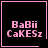 Four identical pink pixelated text on black background with one showing a heart and another a star symbol