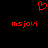Red pixelated heart symbol above two identical red text strings on black background.