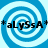 *aLySsA* text overlaid on four blue and white spiral patterns arranged in a
