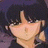 Anime character with dark hair and glasses in profile view, next to black background with white text 'AnimeIM' and 'com' in pixelated font.