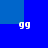 Blue background with four white '99' numerals positioned at corners and center edges of the frame.