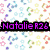 Four distinct pixelated sections with text overlays and varied backgrounds including floral patterns, rainbow stripes, and abstract shapes.