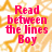 Pixelated text in pink on a starry background with gray and orange elements.