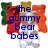 A four- of pixelated gummy bear icons with blue text overlays, each showing different text and partial visibility of the bears