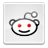 Pixelated Reddit mascot with red eyes, black outline, and curved antenna on light gray background.