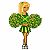 Pixelated cheerleader icon with green pom-poms and a green-yellow outfit on white background, next to "Original Icons .com" text on dark green background.